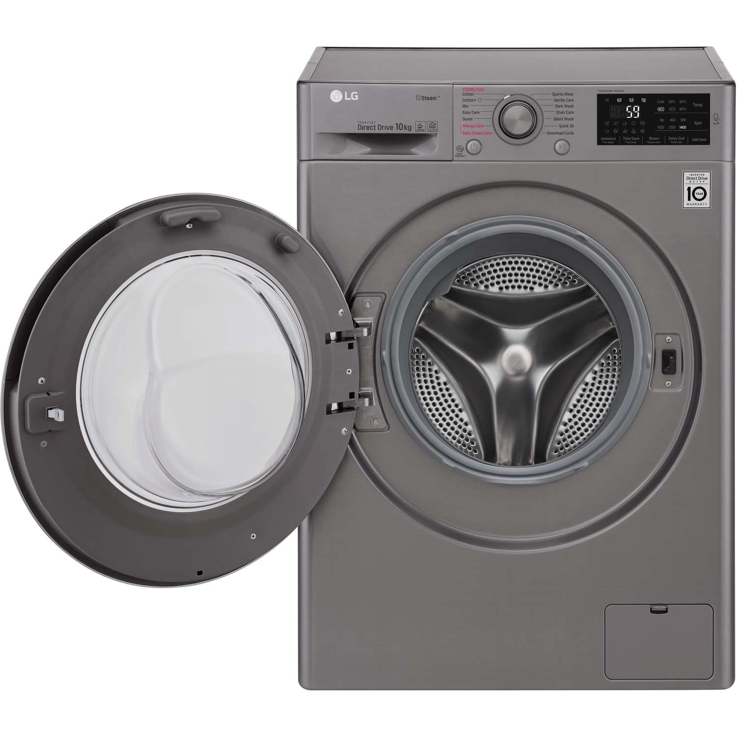 LG F4J610SS 10kg 1400rpm 6Motion Direct Drive Freestanding Washing Machine With Smart Thinq Graphi
