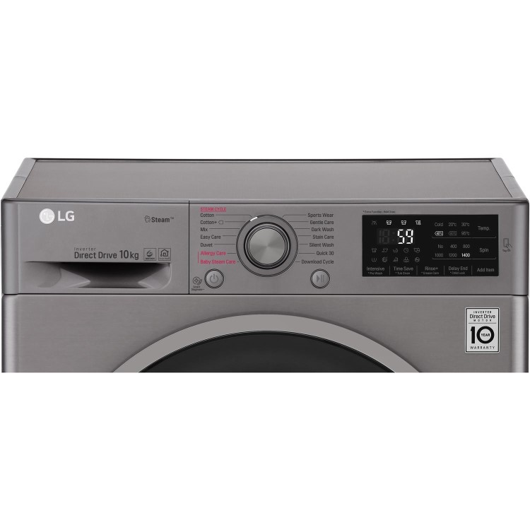 LG F4J610SS 10kg 1400rpm 6Motion Direct Drive Freestanding Washing Machine With Smart Thinq - Graphi