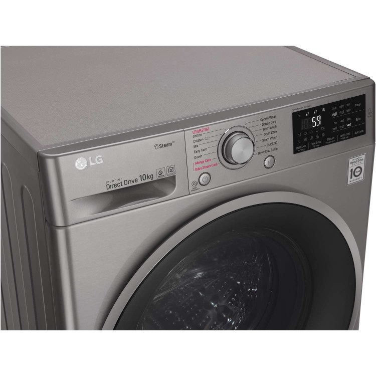 LG F4J610SS 10kg 1400rpm 6Motion Direct Drive Freestanding Washing Machine With Smart Thinq - Graphi