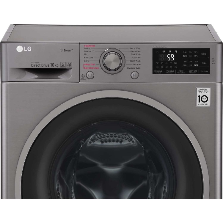 LG F4J610SS 10kg 1400rpm 6Motion Direct Drive Freestanding Washing Machine With Smart Thinq - Graphi