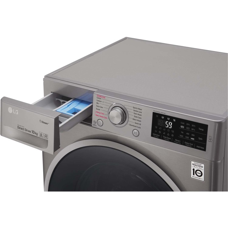 LG F4J610SS 10kg 1400rpm 6Motion Direct Drive Freestanding Washing Machine With Smart Thinq - Graphi