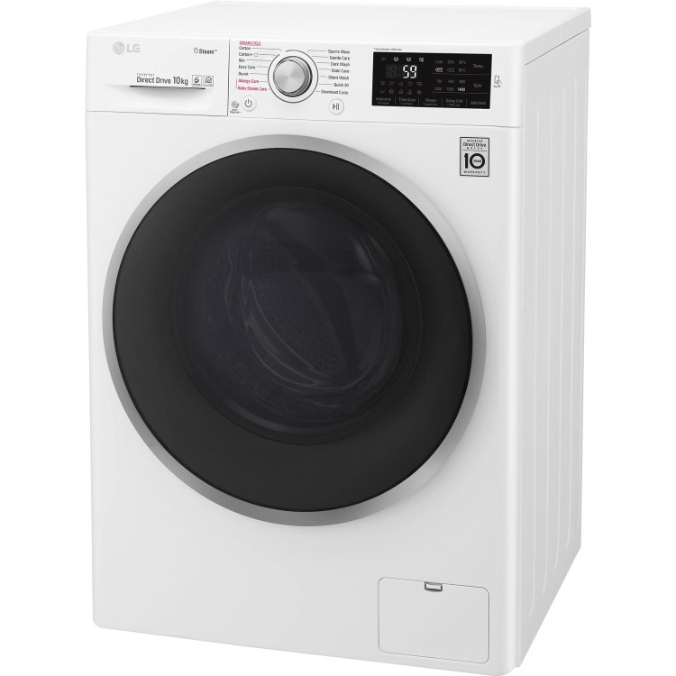 LG F4J610WS 10kg 1400rpm 6Motion Direct Drive Freestanding Washing Machine With Smart Thinq - White