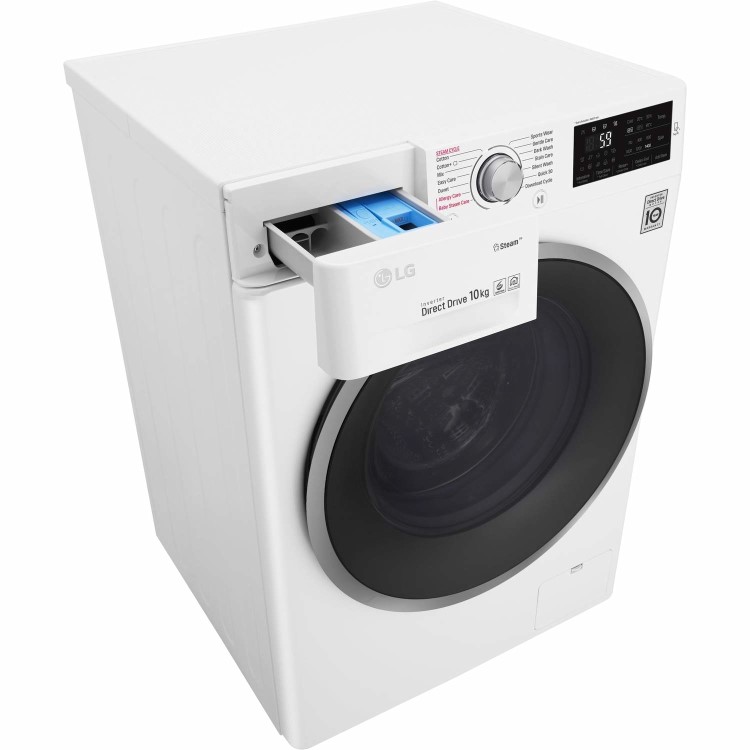 LG F4J610WS 10kg 1400rpm 6Motion Direct Drive Freestanding Washing Machine With Smart Thinq - White