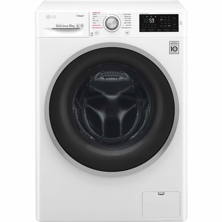 LG F4J610WS 10kg 1400rpm 6Motion Direct Drive Freestanding Washing Machine With Smart Thinq - White