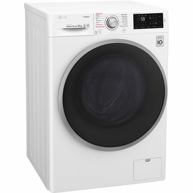 LG F4J610WS 10kg 1400rpm 6Motion Direct Drive Freestanding Washing Machine With Smart Thinq - White