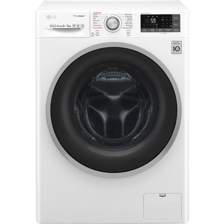 LG F4J7FH1W 9kg Wash 6kg Dry Freestanding Washer Dryer - White