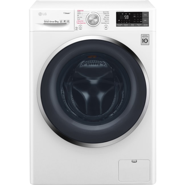 LG F4J7VY2WD 9kg 1400rpm Freestanding Washing Machine With Steam And Wifi Control - White