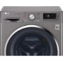 LG F4J8FH2S 9kg Wash 6kg Dry Eco Hybrid Freestanding Washer Dryer With TrueSteam And SmartThinQ - Shiny Steel