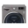 LG F4J8FH2S 9kg Wash 6kg Dry Eco Hybrid Freestanding Washer Dryer With TrueSteam And SmartThinQ - Shiny Steel