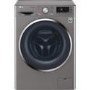 GRADE A3 - LG F4J8FH2S 9kg Wash 6kg Dry Eco Hybrid Freestanding Washer Dryer With True Steam And Smart ThinQ - Shiny Steel