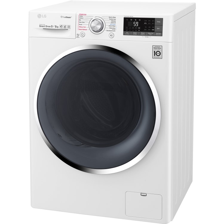 LG F4J8FH2W Smart ThinQ 9kg Wash 6kg Dry 1400rpm Freestanding Washer Dryer - White
