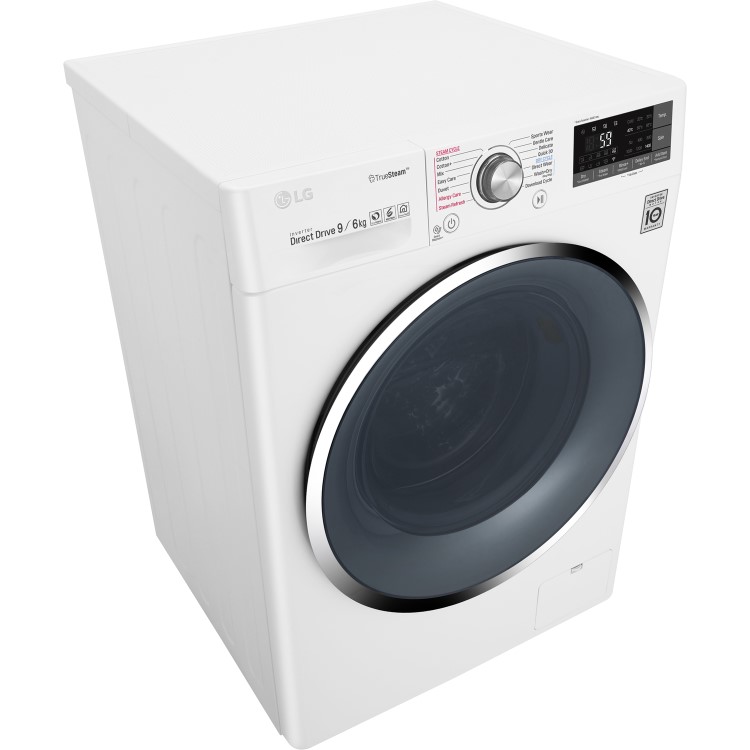 LG F4J8FH2W Smart ThinQ 9kg Wash 6kg Dry 1400rpm Freestanding Washer Dryer - White