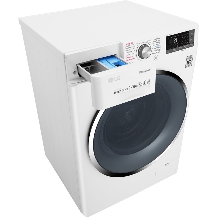 LG F4J8FH2W Smart ThinQ 9kg Wash 6kg Dry 1400rpm Freestanding Washer Dryer - White