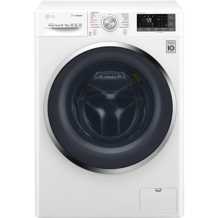 LG F4J8FH2W Smart ThinQ 9kg Wash 6kg Dry 1400rpm Freestanding Washer Dryer - White