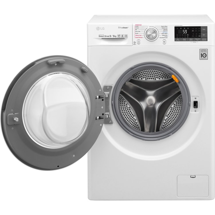 LG F4J8FH2W Smart ThinQ 9kg Wash 6kg Dry 1400rpm Freestanding Washer Dryer - White