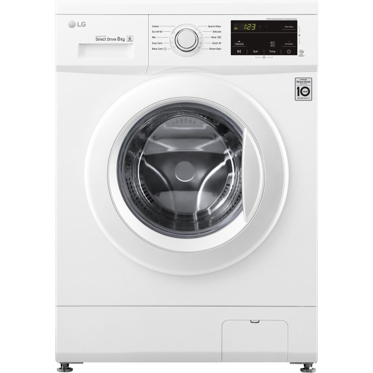 LG F4MT08WE 6 Motion Direct Drive 8kg 1400rpm Freestanding Washing Machine - White
