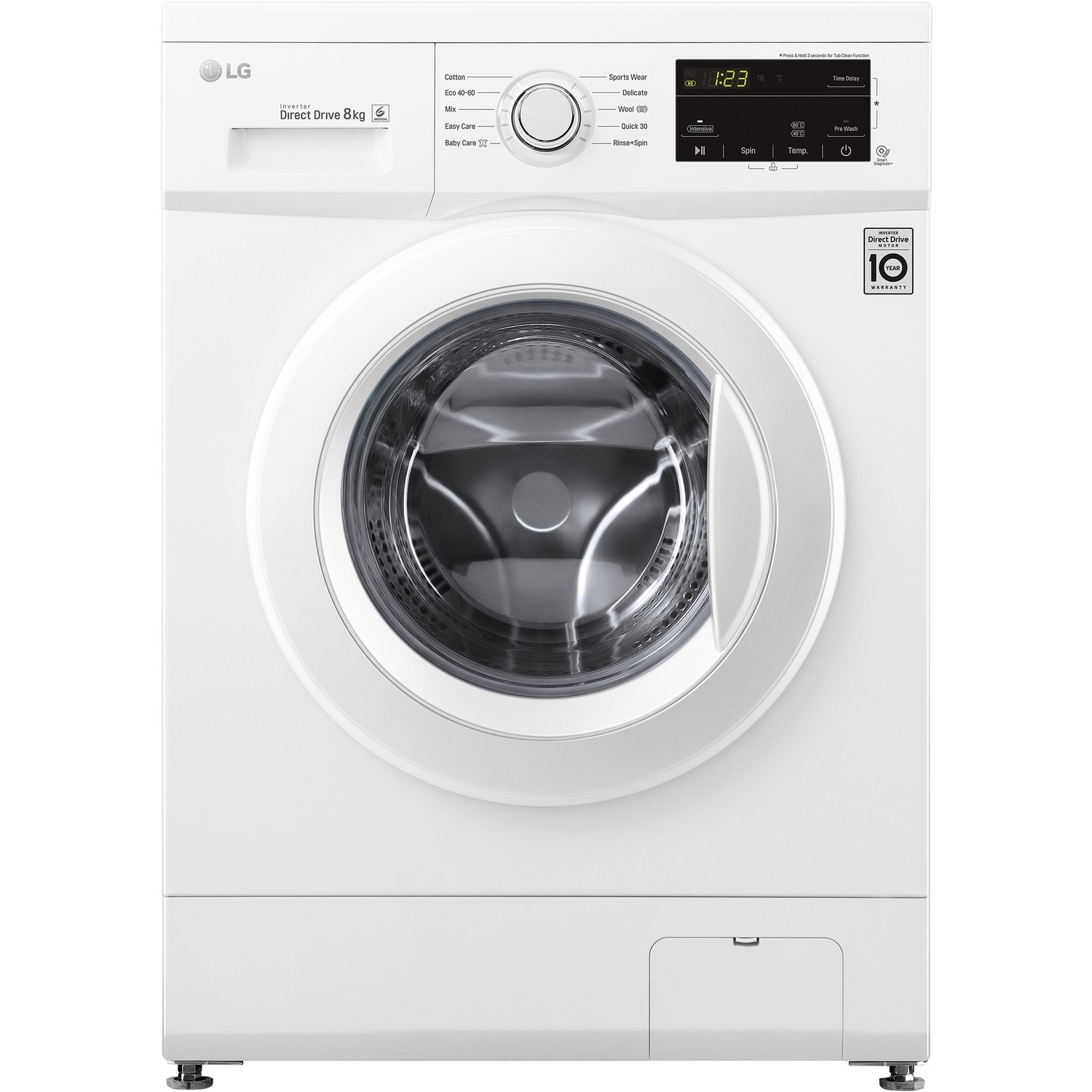 Refurbished LG F4MT08WE Freestanding 8KG 1400 Spin Washing Machine