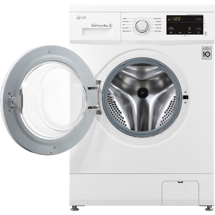 LG F4MT08WE 6 Motion Direct Drive 8kg 1400rpm Freestanding Washing Machine - White