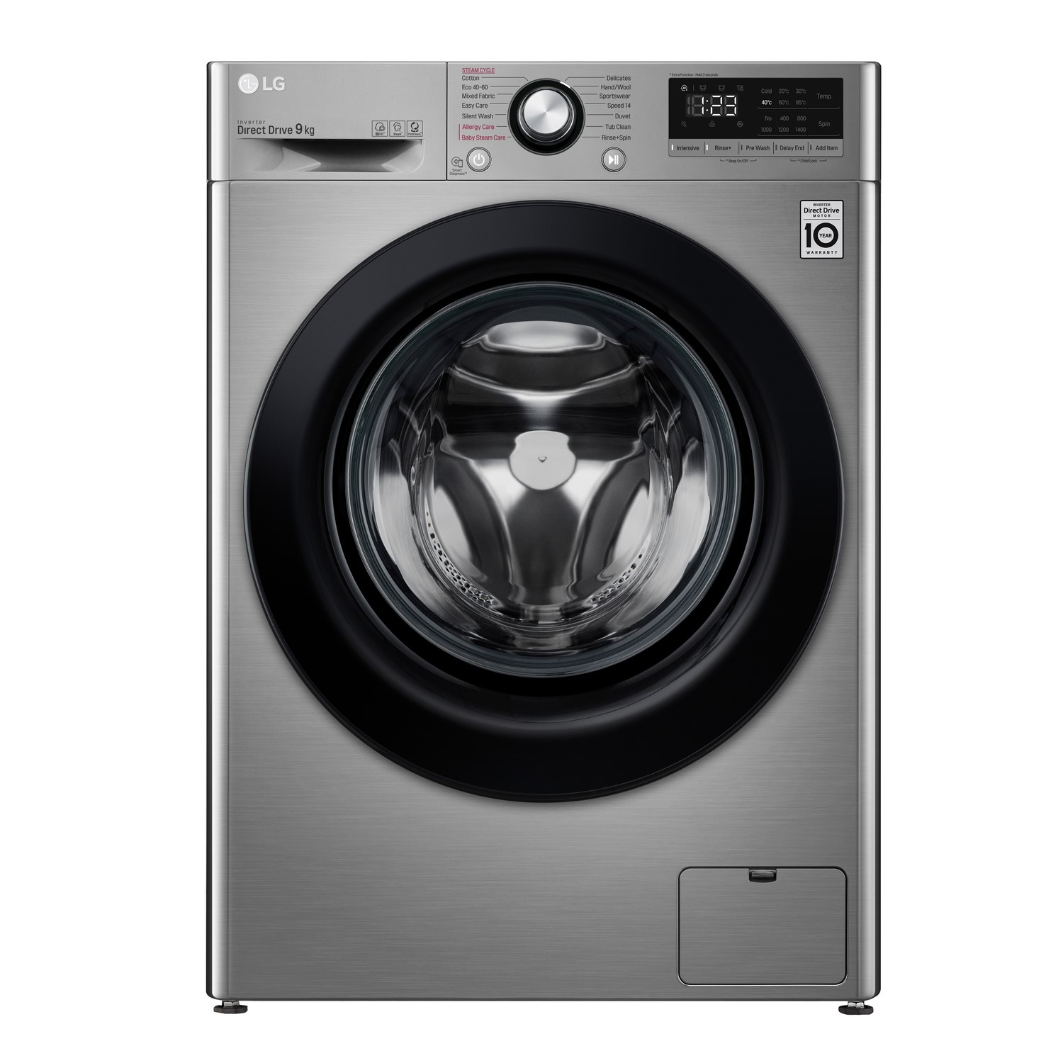 LG 9kg 1400rpm Freestanding Washing Machine - Graphite