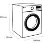 GRADE A2 - LG F4V309WNW 9kg 1400rpm Freestanding Washing Machine - White