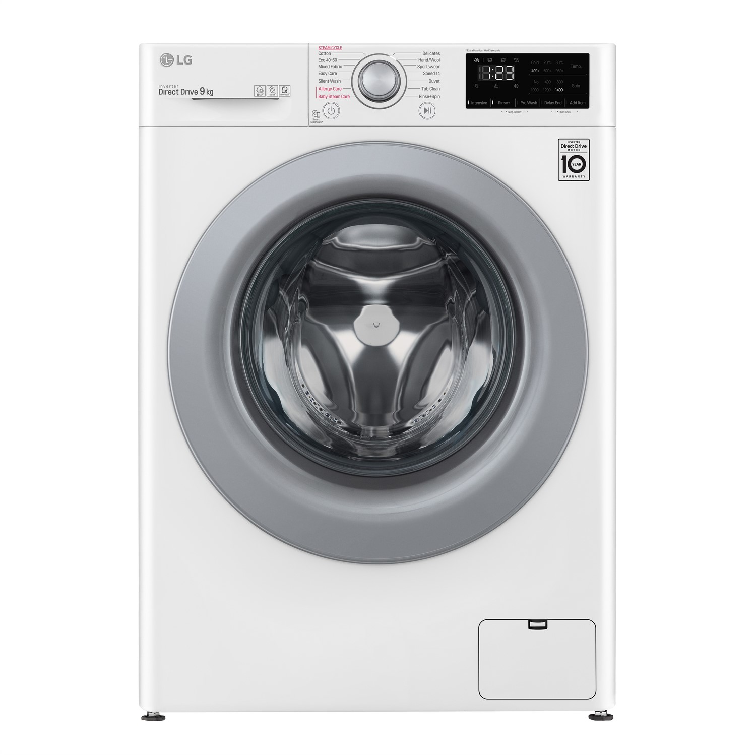 LG F4V309WSE 9kg 1400rpm Freestanding Washing Machine - White