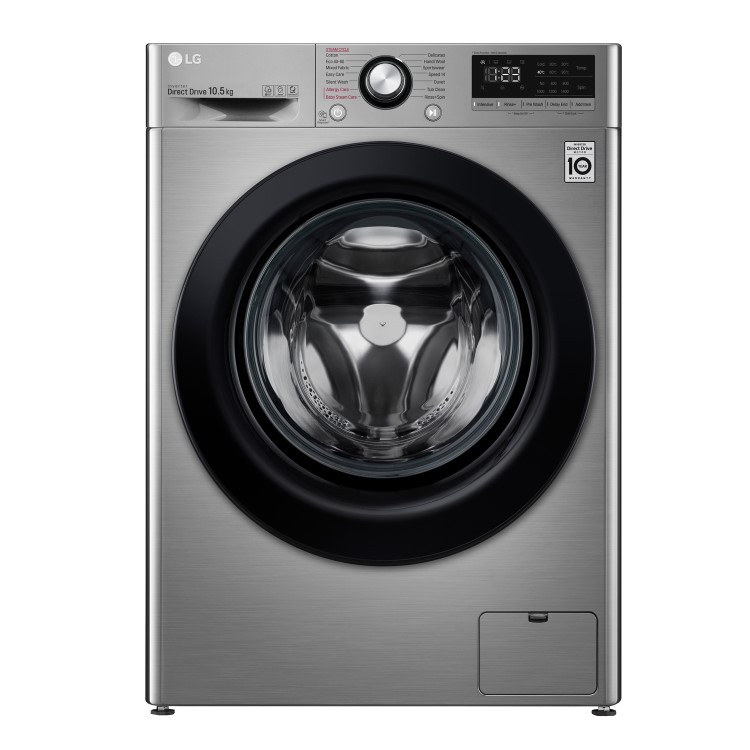 LG 10.5kg 1400rpm Washing Machine - Graphite