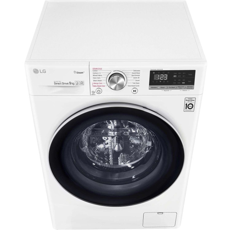 Refurbished LG F4V509WSE Smart Freestanding 9KG 1400 Spin Washing Machine White
