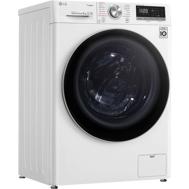 LG F4V509WS 9kg 1400rpm AI DD Freestanding Washing Machine With Steam - White
