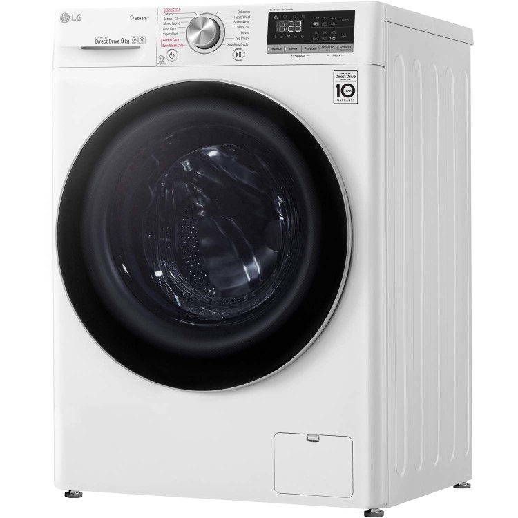 LG F4V509WS 9kg 1400rpm AI DD Freestanding Washing Machine With Steam - White