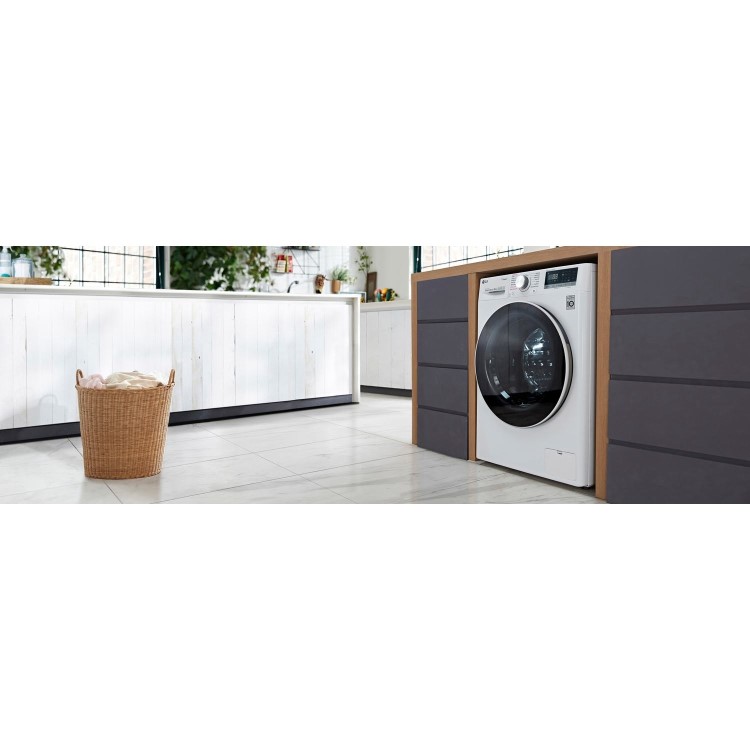 LG F4V509WS 9kg 1400rpm AI DD Freestanding Washing Machine With Steam - White