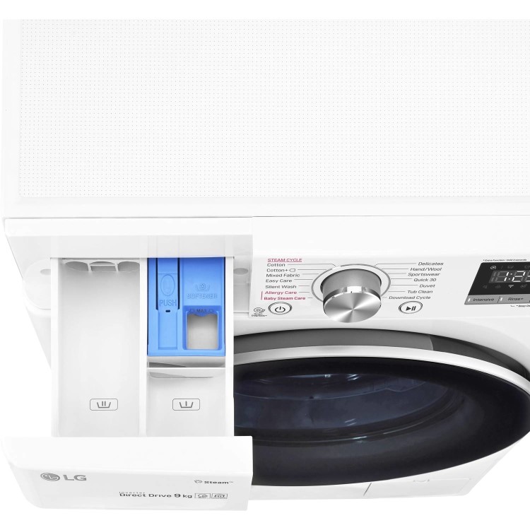 LG F4V509WS 9kg 1400rpm AI DD Freestanding Washing Machine With Steam - White