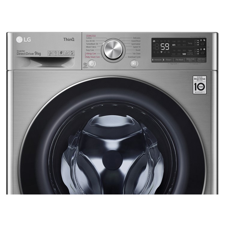 LG V7 EZDispense 9kg 1400rpm Freestanding Washing Machine - Graphite