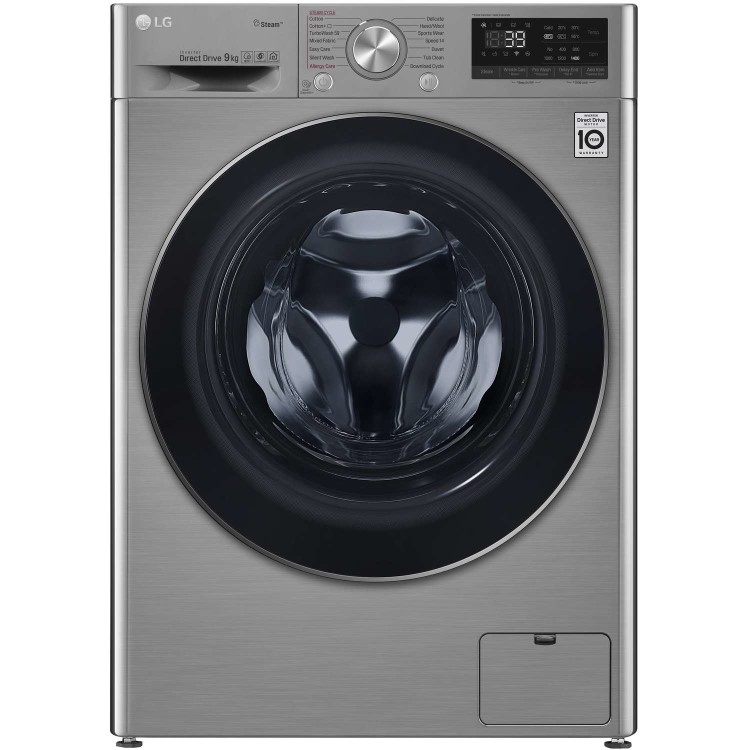 LG F4V709STS 9kg 1400rpm AI DD Freestanding Washing Machine With TurboWash 360 & Steam - Graphite