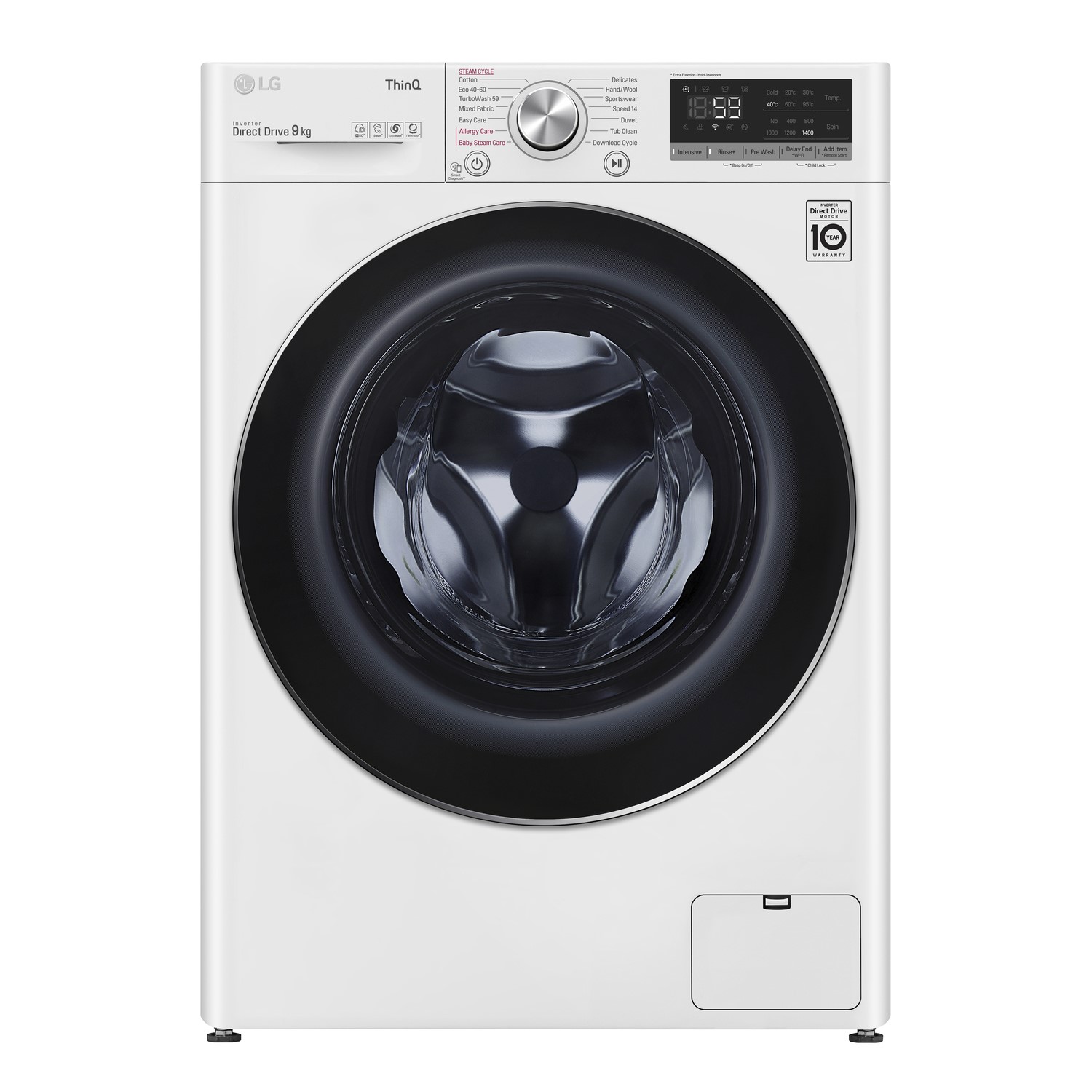 LG V7 TurboWash 9kg 1400rpm Freestanding Washing Machine - White