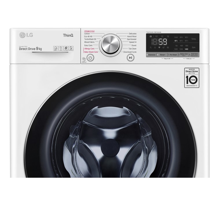 Refurbished LG V7 F4V709WTSE Freestanding 9KG 1400 Spin Washing Machine