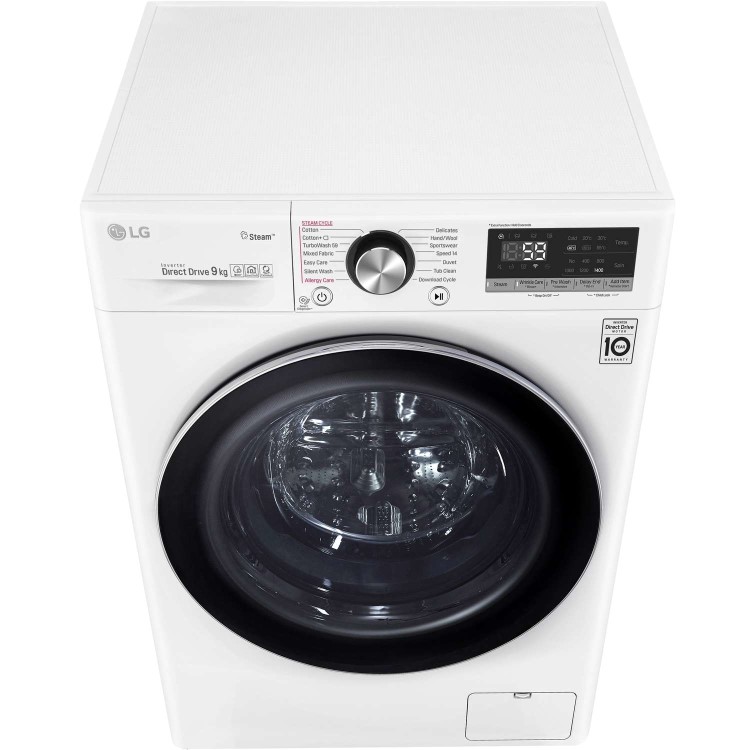 LG F4V709WTS 9kg 1400rpm AI DD Freestanding Washing Machine With TurboWash 360 & Steam - White