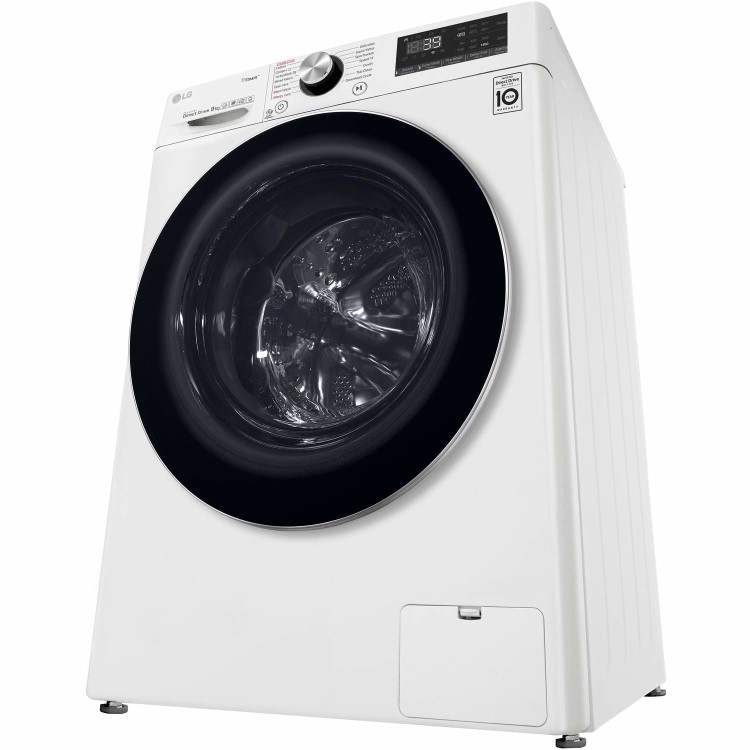 LG F4V909WTS 9kg 1400rpm AI DD Freestanding Washing Machine With TurboWash 360 & Steam - White