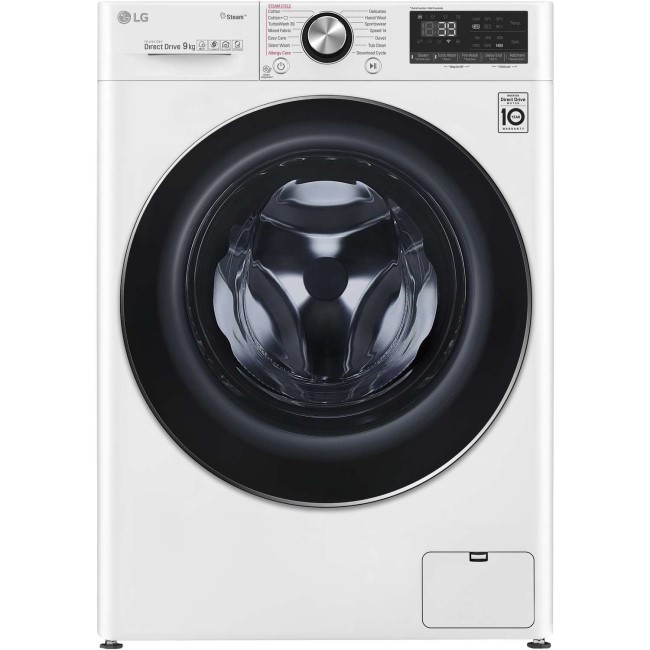 LG F4V909WTS 9kg 1400rpm AI DD Freestanding Washing Machine With TurboWash 360 & Steam - White