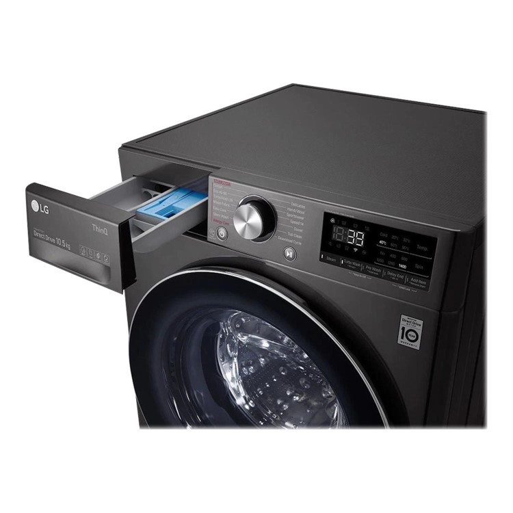 LG F4V910BTSE 10.5kg 1360rpm Freestanding Washing Machine - Black