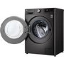 LG F4V910BTS 10.5kg 1400rpm AI DD Freestanding Washing Machine With TurboWash 360 & Steam - Black Steel