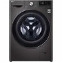 LG F4V910BTS 10.5kg 1400rpm AI DD Freestanding Washing Machine With TurboWash 360 & Steam - Black Steel