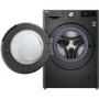 LG F4V910BTS 10.5kg 1400rpm AI DD Freestanding Washing Machine With TurboWash 360 & Steam - Black Steel