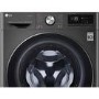 LG F4V910BTS 10.5kg 1400rpm AI DD Freestanding Washing Machine With TurboWash 360 & Steam - Black Steel