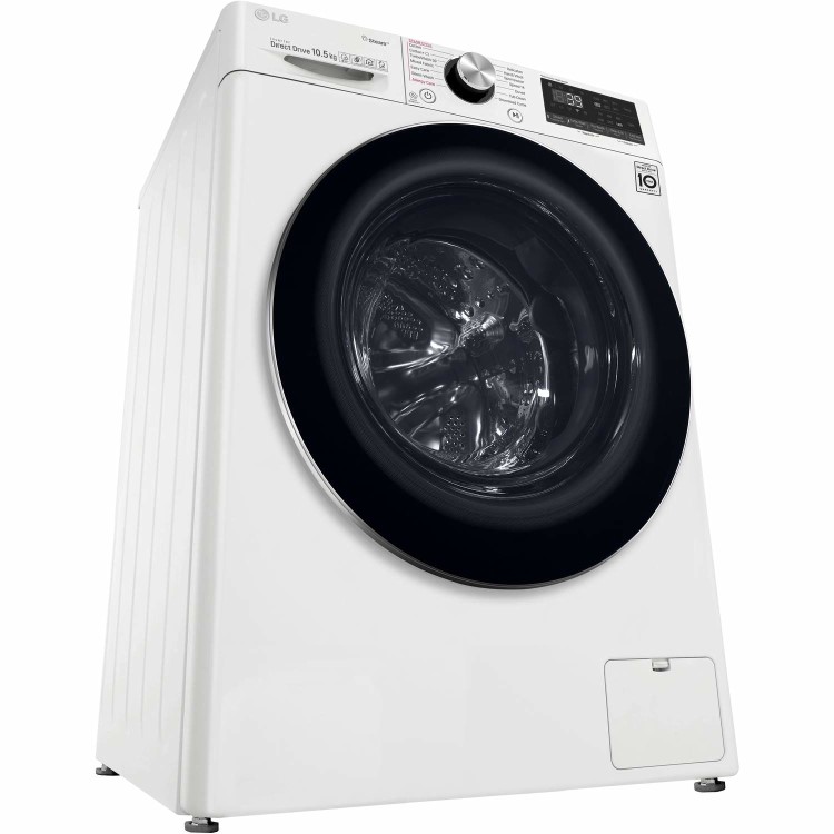 LG F4V910WTS 10.5kg 1400rpm AI DD Freestanding Washing Machine With TurboWash 360 & Steam - White