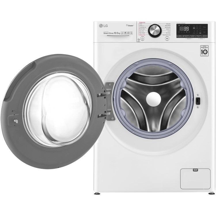LG F4V910WTS 10.5kg 1400rpm AI DD Freestanding Washing Machine With TurboWash 360 & Steam - White
