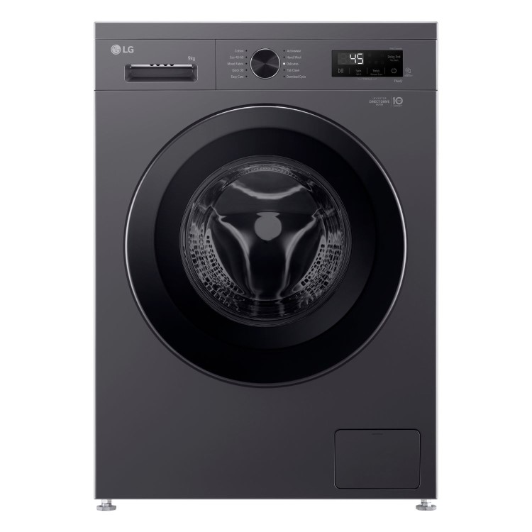 LG X10 Series 9kg 1400rpm Washing Machine - Black