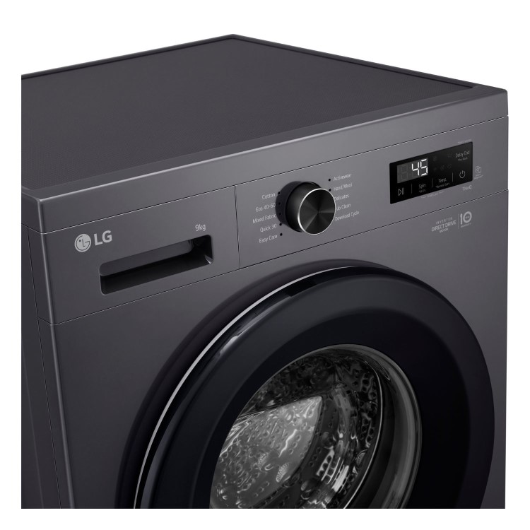 LG X10 Series 9kg 1400rpm Washing Machine - Black