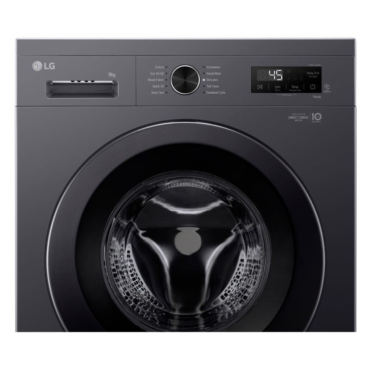LG X10 Series 9kg 1400rpm Washing Machine - Black