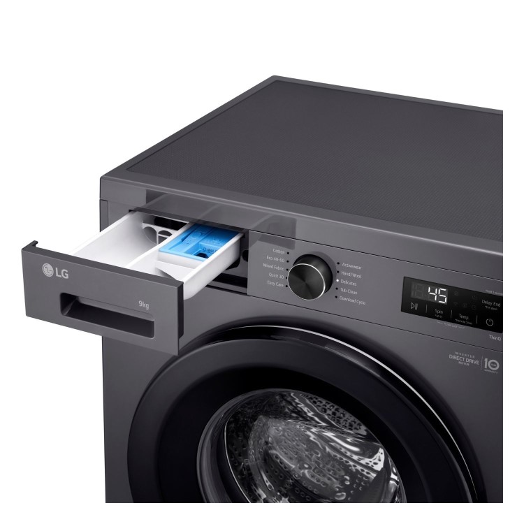 LG X10 Series 9kg 1400rpm Washing Machine - Black
