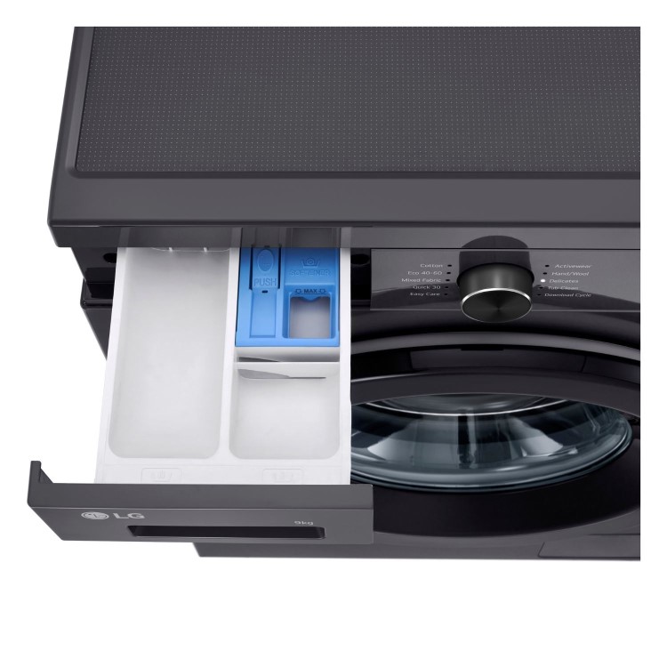LG X10 Series 9kg 1400rpm Washing Machine - Black